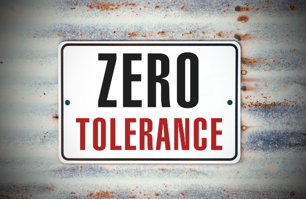 image depicting the zero tolerance policy